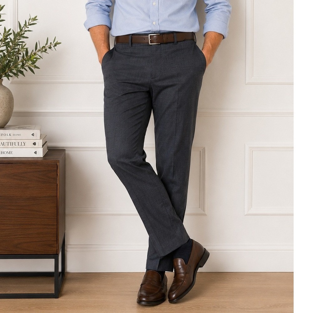 Banana Republic Tailored Fit Gray Dress Pants Men's Straight Leg Career Office